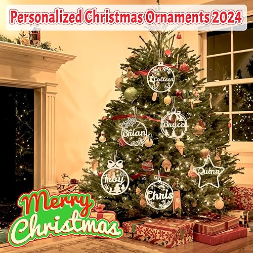 Miniatura 4 de Adornos de Navidad personalizados 2023 con nombres, adornos de madera personalizados de Navidad con patas (A1-Navidad)