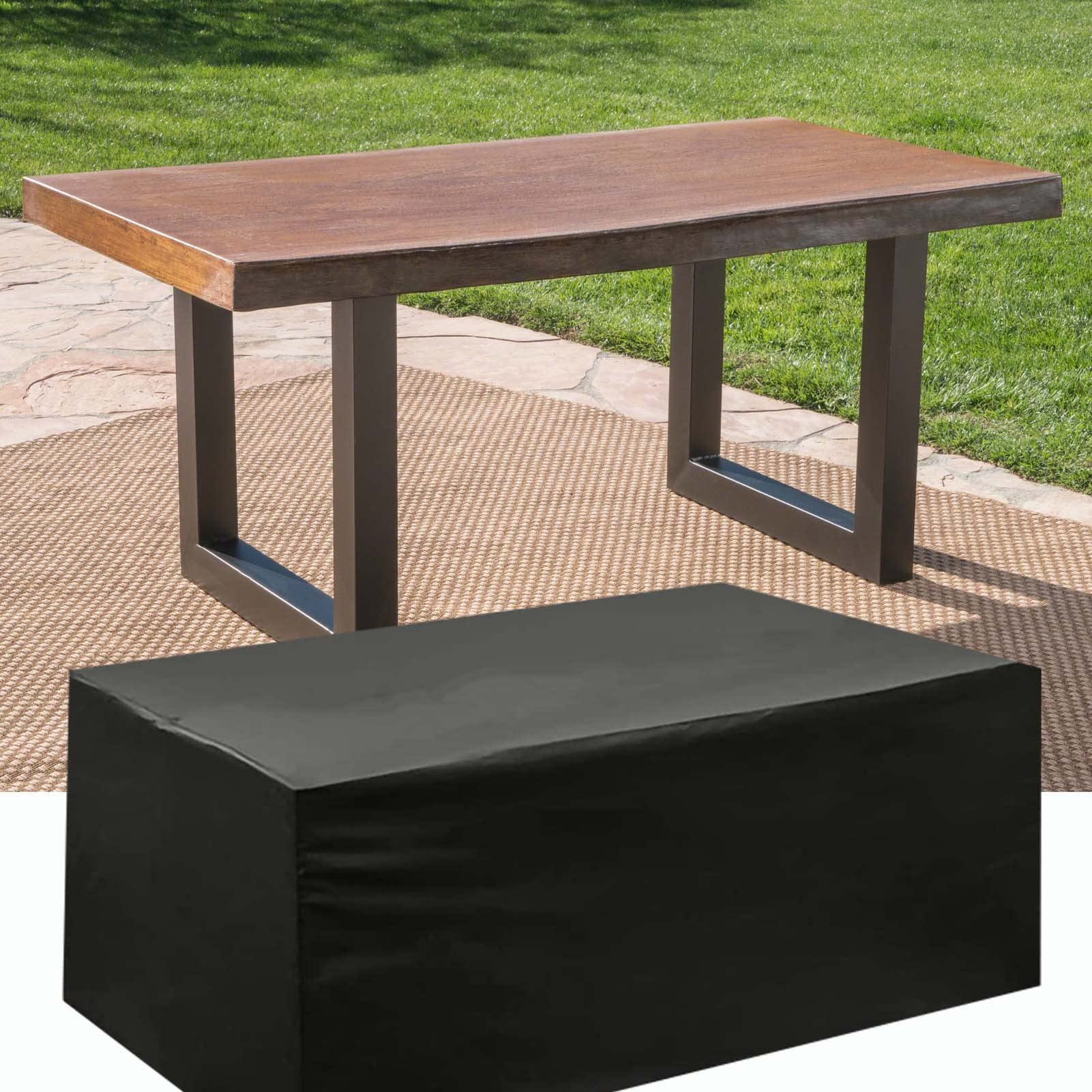 Wasserdichte Terrassentisch-Abdeckung – 152x104 Cm – Wind- & Schneeschutz Für Gartenmöbel