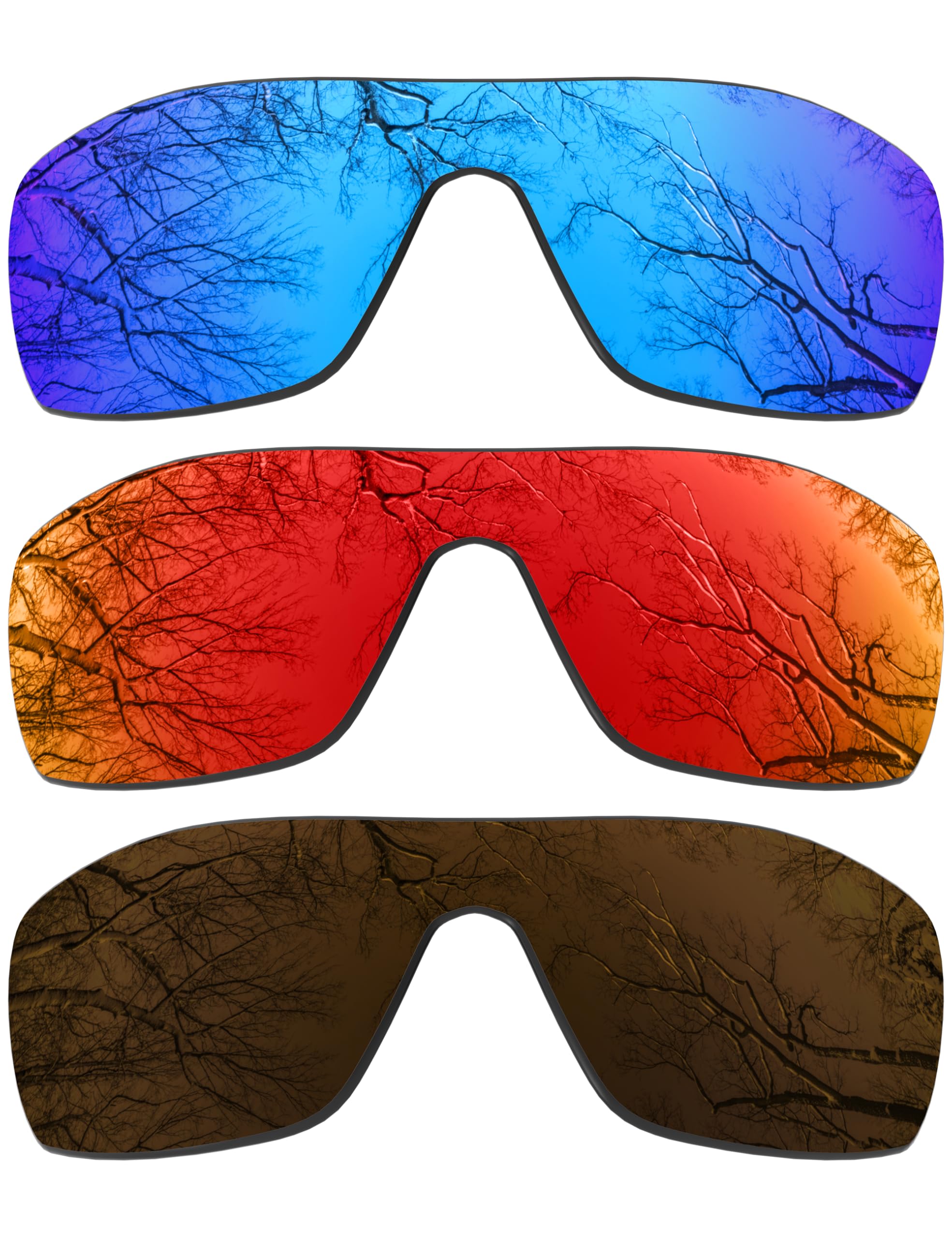 ToughAsNails 3 Pair Polarized Replacement Lenses for Oakley Oil Rig Pack-IFB2
