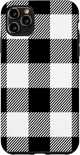 Funda para iPhone 11 Pro Max Buffalo a cuadros negro y blanco