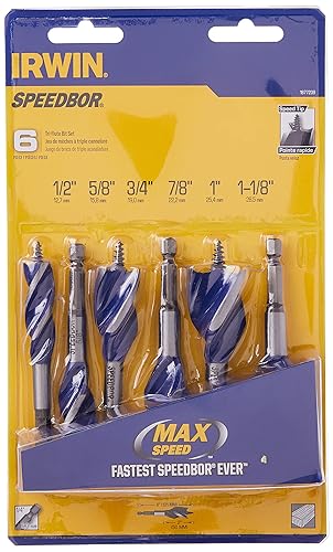 Miniatura 3 de Speedbor 1877239Irwin Herramientas de perforación de Madera 4 pulgadas 6unidades