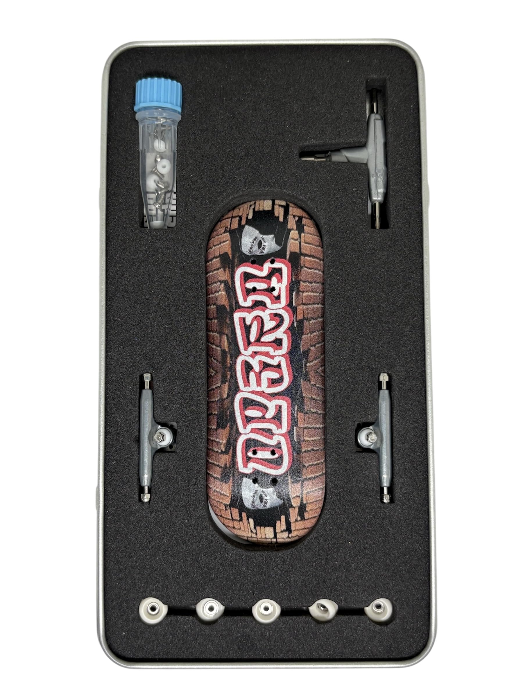 LEEFAI 29mm Pro Fingerboard Complete 29x96mm Wood Deck,UV Printing Graphic, Pro leefai4.0 Trucks Regular kingpins- 5 Urethane Bearing Wheels-Op3ra V3-Handstyle