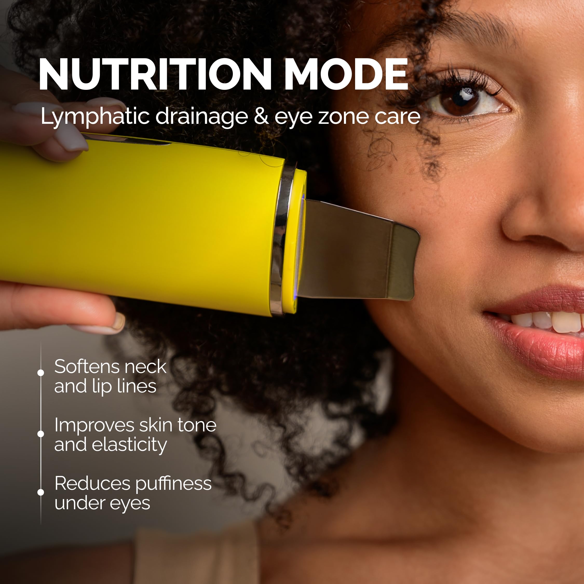 GESS Exotic Ultraschall-Gesichts-Lifting-Gerät - sanftes Peeling, Hautstraffung, Anti-Aging Pflege-System für trockene & reife Haut mit Chromotherapie und Videoanleitung