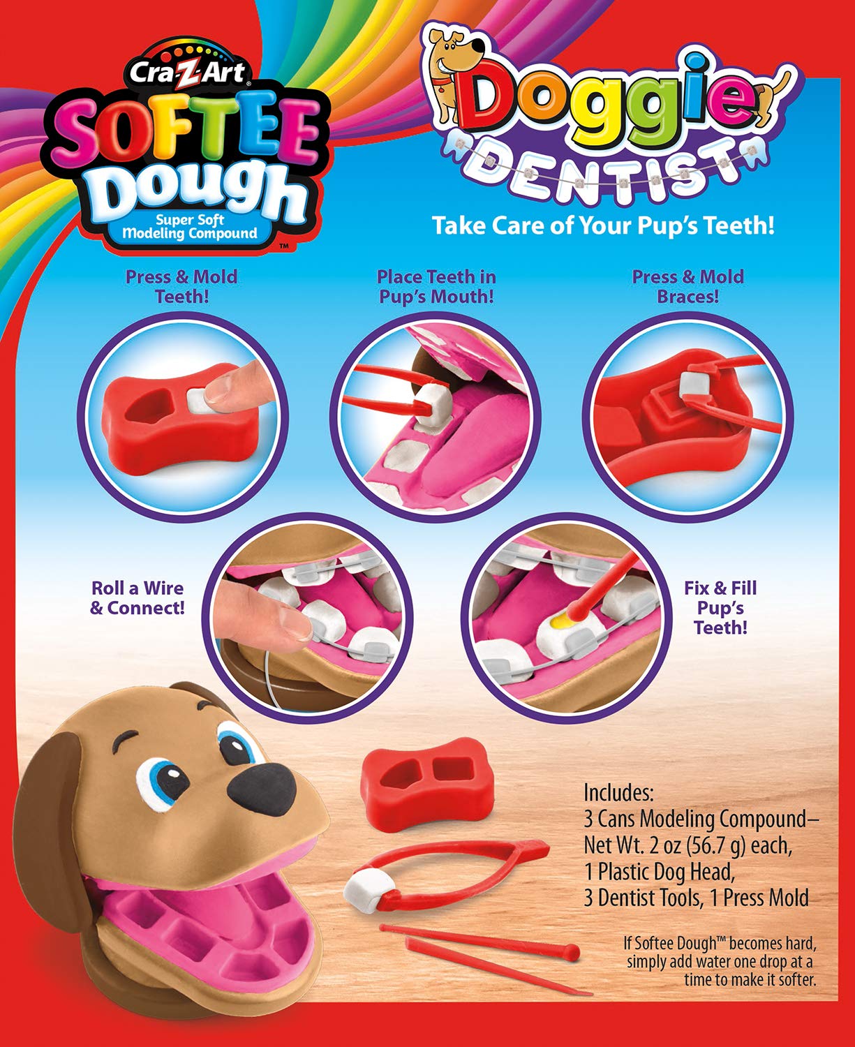 Amazon.com: Cra-Z-Art Softee Dough Doggie Dentist Dough : Toys & Games