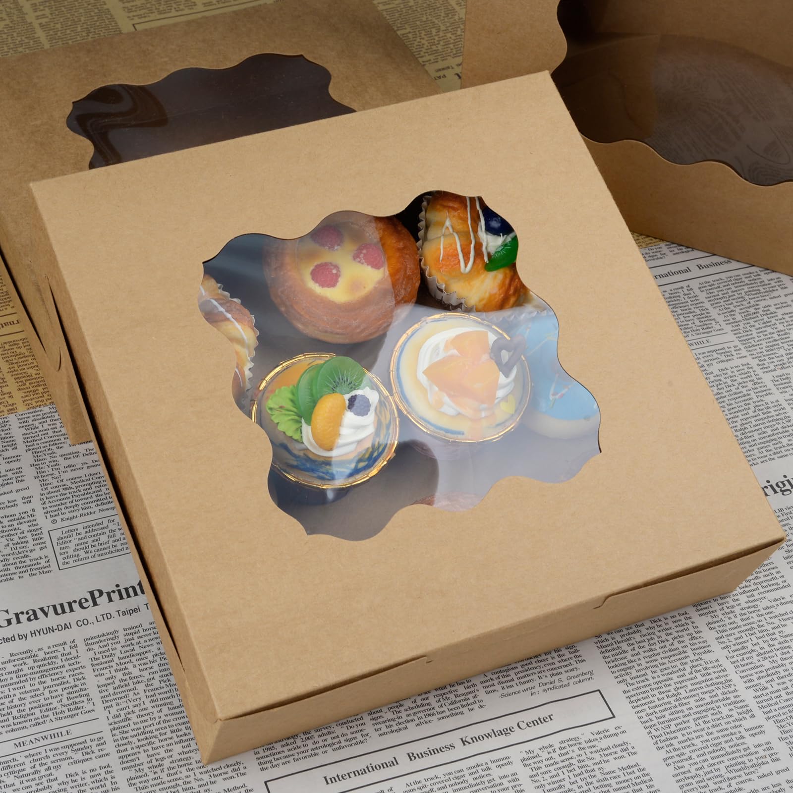 Confezione Da 2 Scatole Porta Pane In Plastica Trasparente Impilabili 4 Scomparti - Contenitore Per Pane, Biscotti, Muffin E Oggetti Da Collezione