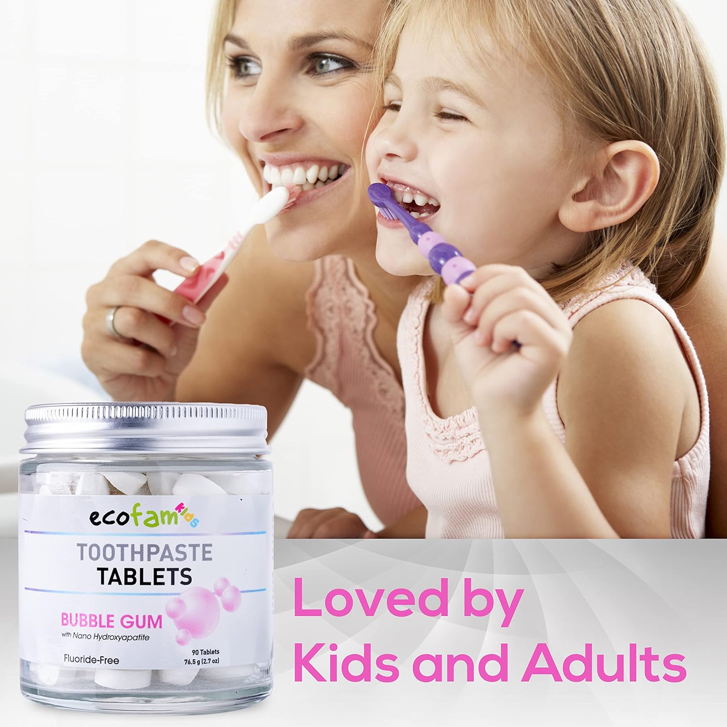 Buy Ecofam Kids Chewable Toothpaste Tablets 90 Natural Bubble Gum