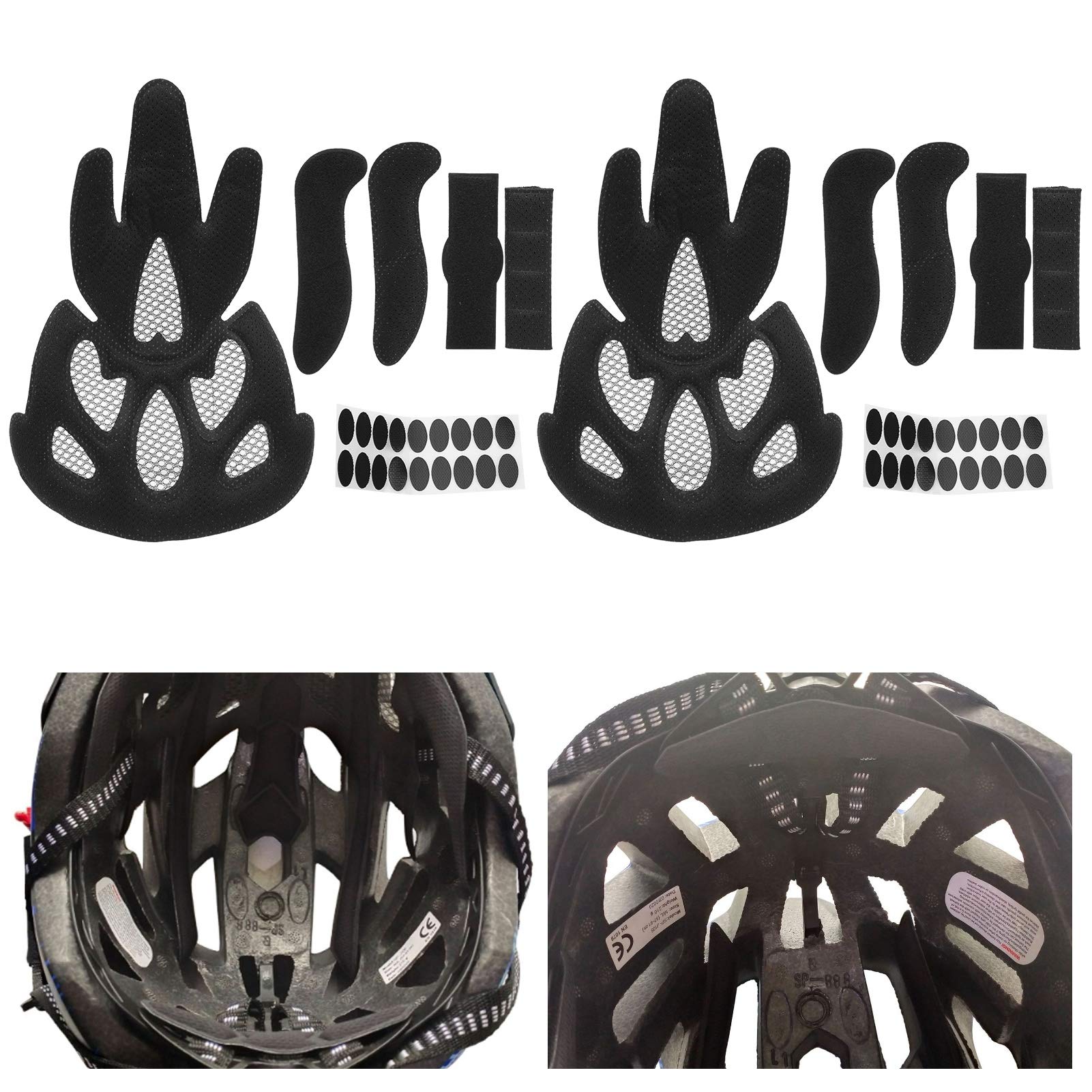 WXCHISU Fahrradhelm-Auskleidung, universelles Schweißband-Set, schnell trocknende Komfortpolsterung für alle Helme, schützendes Innenfutter mit 