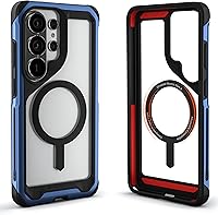 Vista 35 de Ghostek Atomic - Funda delgada para Galaxy Z Flip 4, parte trasera de aramida con parachoques de aluminio rojo, funda protectora de doble capa a