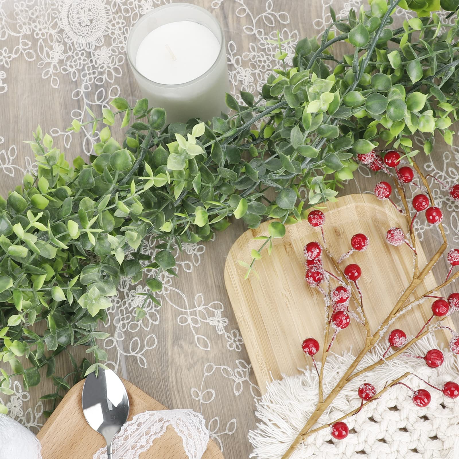 Hatoku 3 Pack Artificial Eucalyptus Garland Bulk Greenery Garland Decor