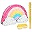 Birchio Rainbow Pinatas Bundle with a Blindfold and Bat (16.5x8.5x3.5 Inches), Rainbow Pinatas for Girls Birthday Parties Girl, Perfect for Unicorn Party, Theme Party, Decoration