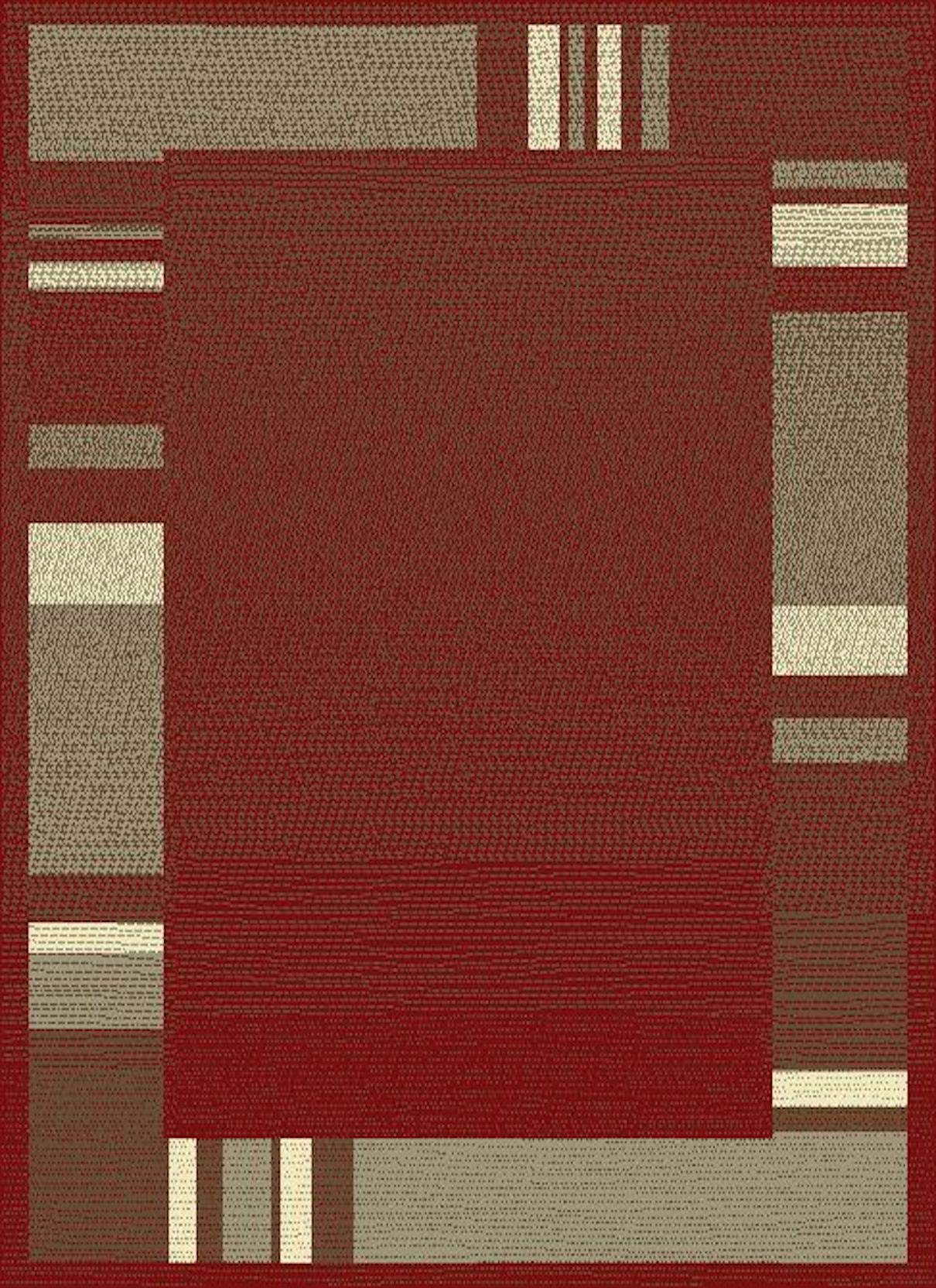 SrS Rugs® Luna Collection, Living Room Rugs, Hallway Runners, with Soft Smooth 8mm Pile. Contemporary Borders Design. 7 Colours, 9 Sizes (Red Fade, 80 x 150 cm) — image 1
