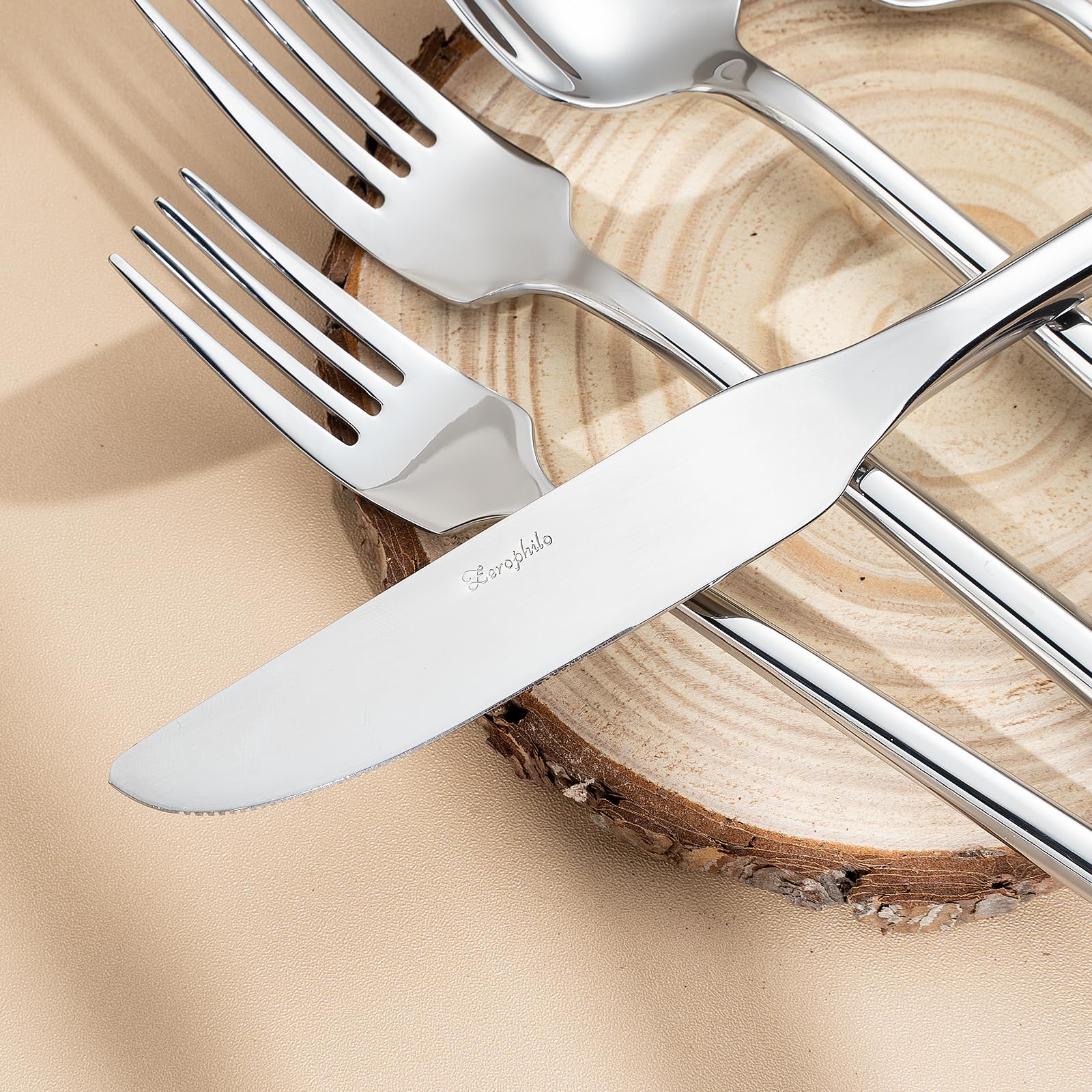 Besteck Set 20-teilig aus Edelstahl – Hochglanz Poliert, Ergonomischer Griff – Für 4 Personen, Spülmaschinenfest