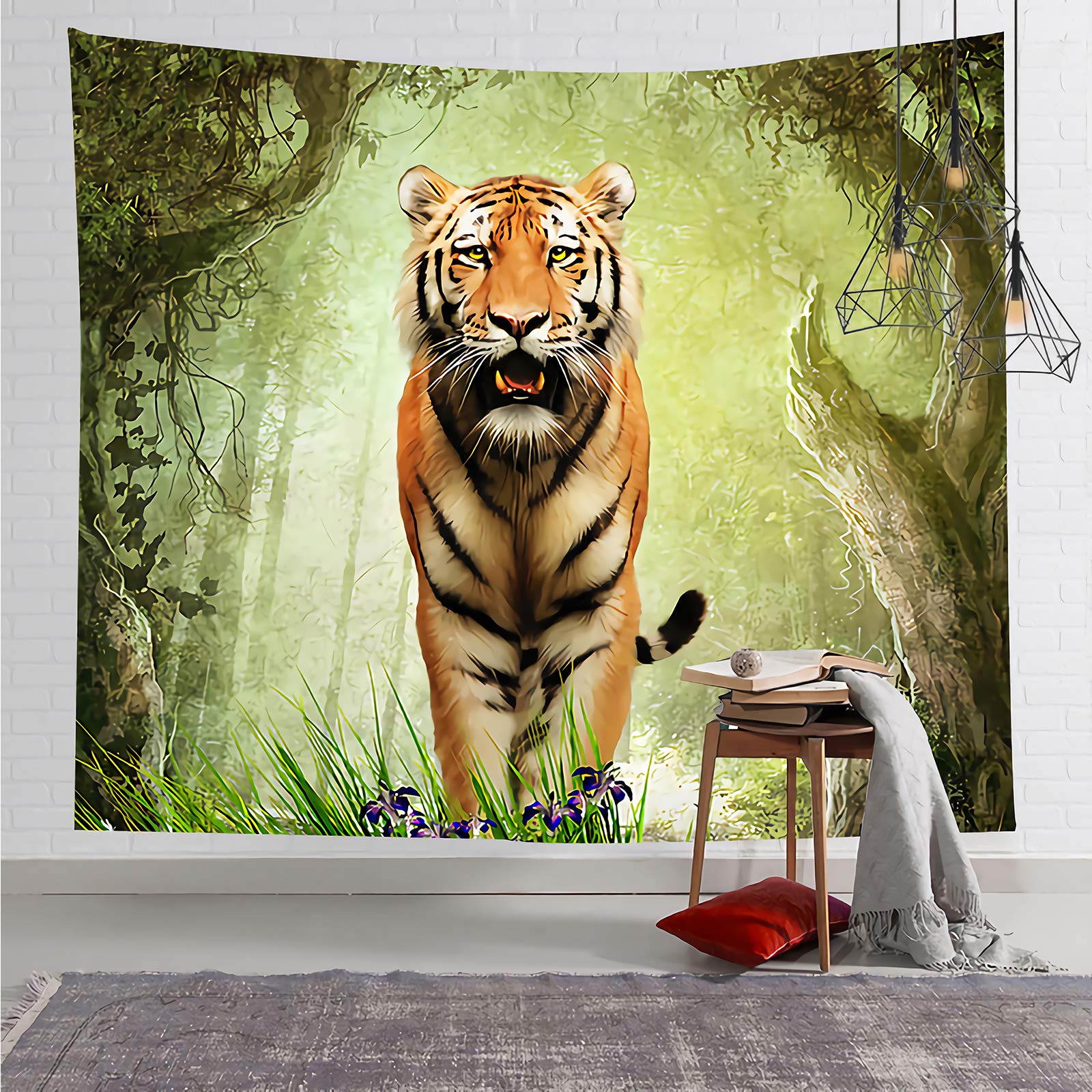 虎のタスペリー Amazon.co.jp: [AiO JAPAN] 風水 虎 トラ Tiger 寅 タペストリー