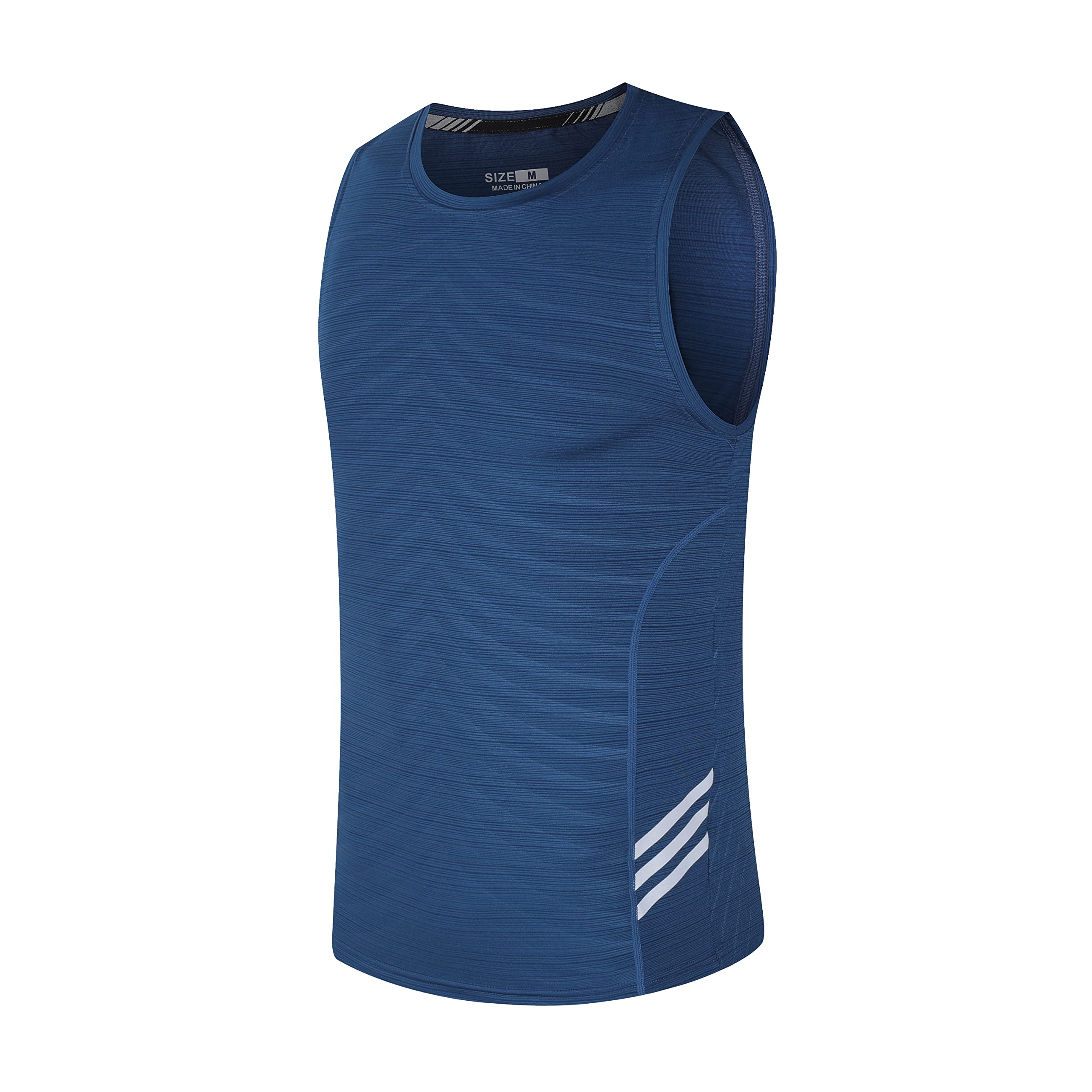 RldymMen's Sleeveless Sports Undershirt Quick Dry Muscle Tank Tops Base Layer Vests Breathable Sport Clothing for Cycling Running Jogging Gym Vest