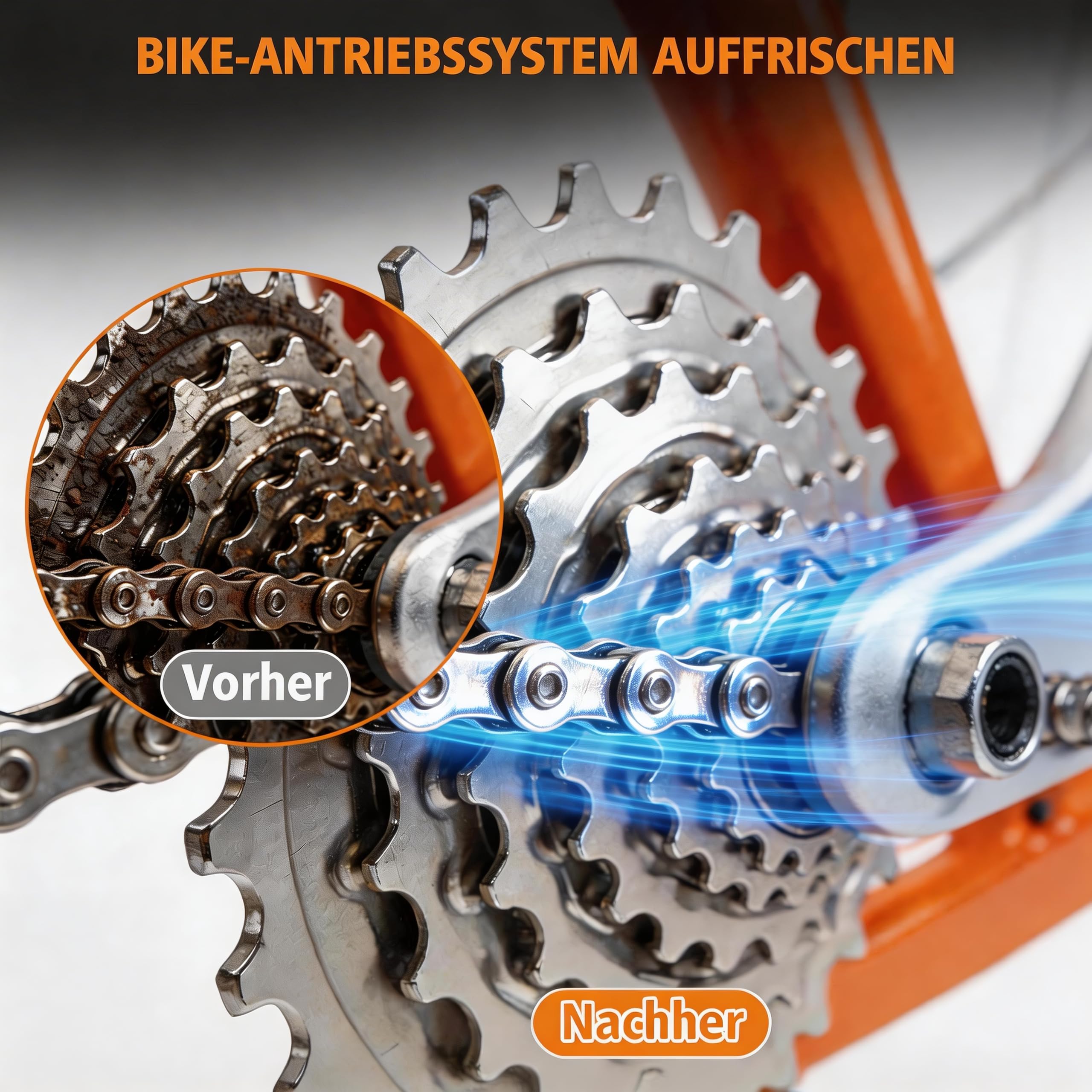 Fahrradketten Reiniger Set, Fahrrad Reinigungsset mit 450ml Fahrrad Kettenreiniger und 120ml Fahrradkettenöl, Fahrrad kettenreiniger Fahrradpflege Set mit Kettenbürsten für Alle Fahrrädern