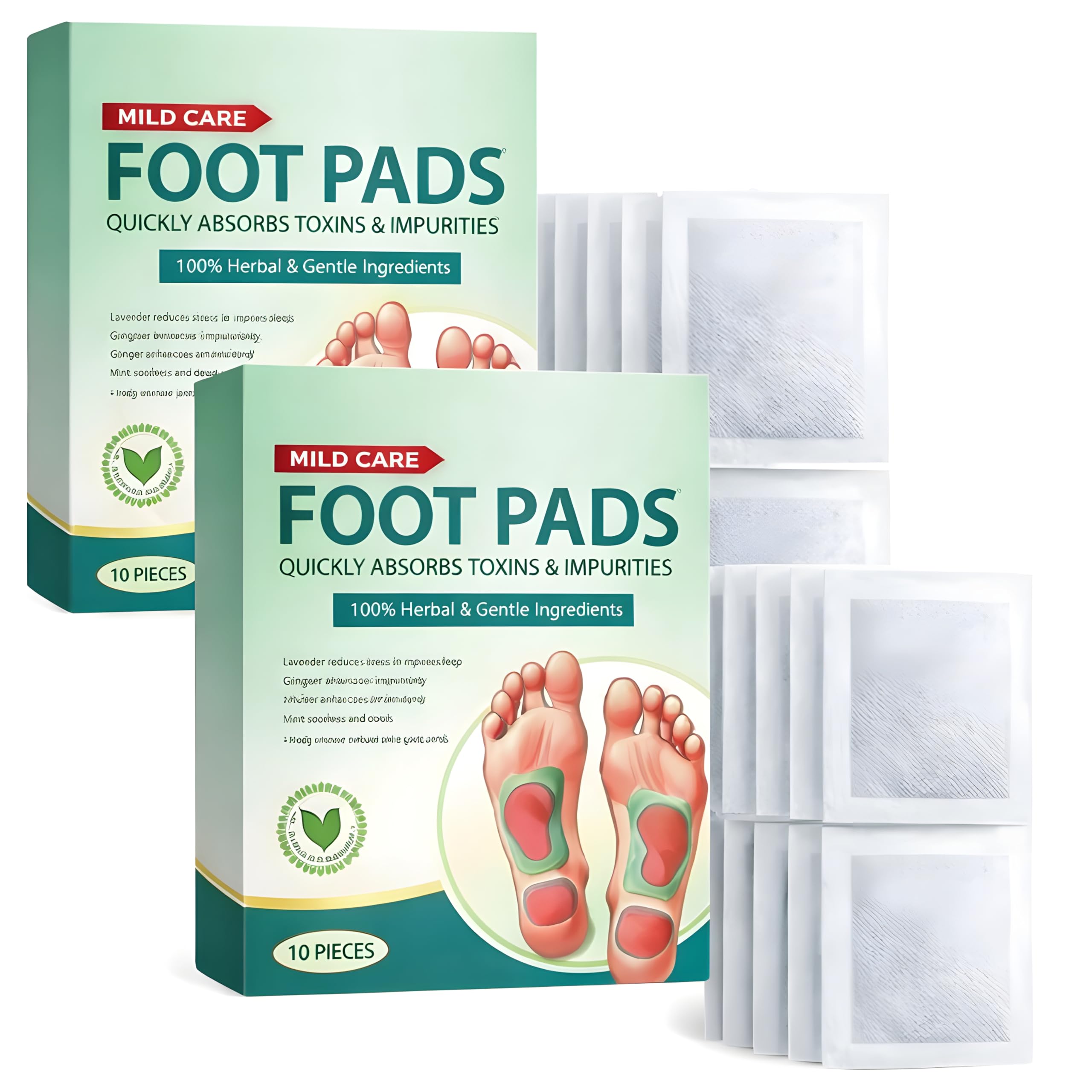 Foot patch Herbal And Gentle Ingredient Detox Foot Pads, Natural Ingredients for Sleep Aid, Pain Relief, Toxin Removal with Bamboo Vinegar and Acupoint Micro-Massage Technology (PACK OF 20)
