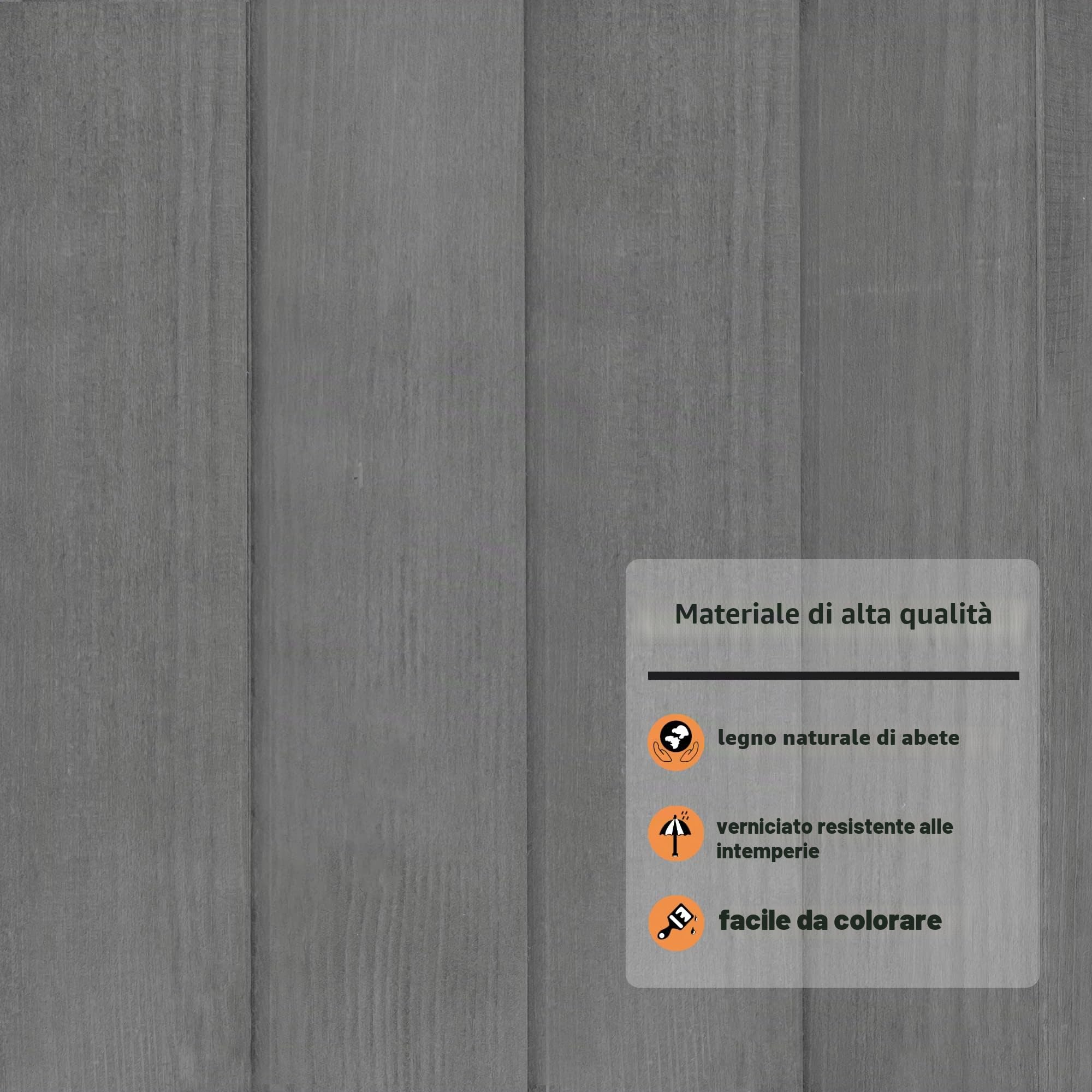M MCombo Serra per aiuola in legno, per balcone e giardino, piccola serra Greenhouse, decorazione invernale, 0760 (Grigio)