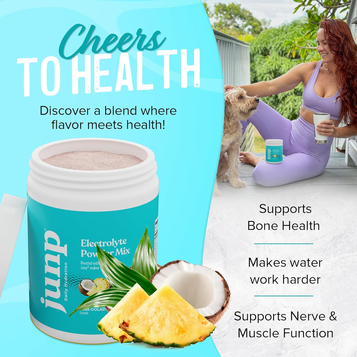 JUNP Electrolytes Powder No Sugar No Carbs – Pina Colada Coconut Pineapple Keto Electrolyte Drink Mix - Potassium & Salt Hydration Powder Electrolytes - Zero Calorie Sugar Free Electrolyte Powder 90ct - Image 3