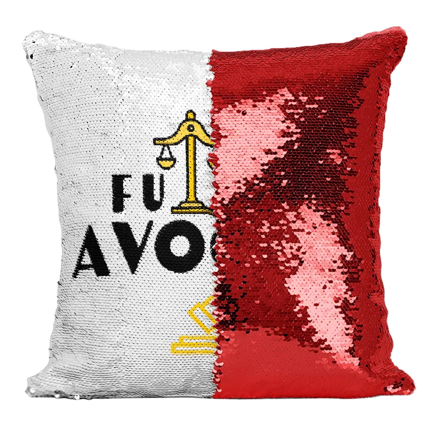 Coussin Sequin Rouge dans un Cabinet : Déco Future Avocate Métier Justice