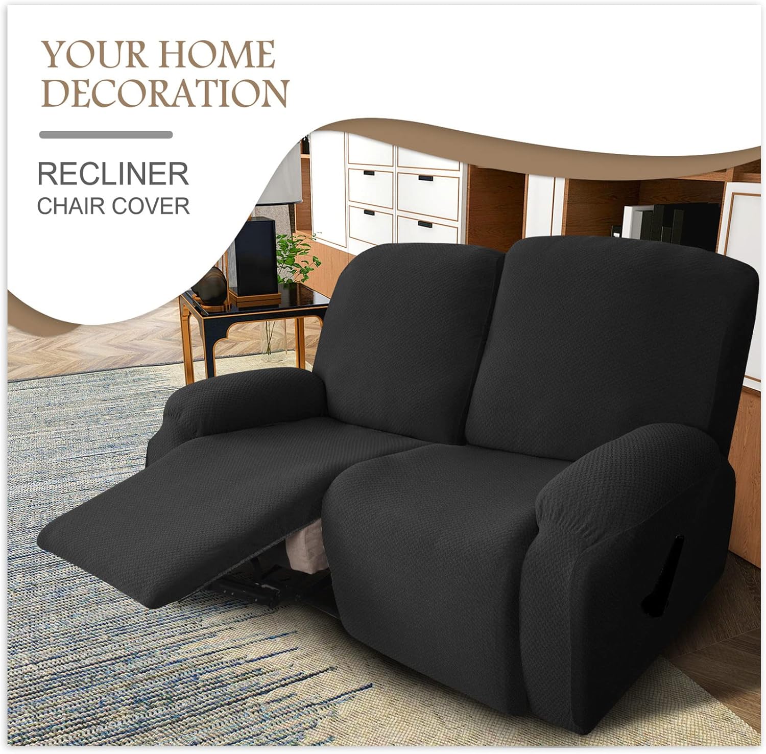Recliner Sofa Slipcover Stretch - Furniture Protector Covers for 1 2 3 Seater Couch - Armchair Slipcover for Reclining Chairs