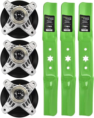 8TEN Kit de cuchillas de alta elevación para MTD Cub Cadet 54 pulgadas cubierta de corte XT1-LT54 XT2-LX54 XT2-LX54KH T3200 T8400