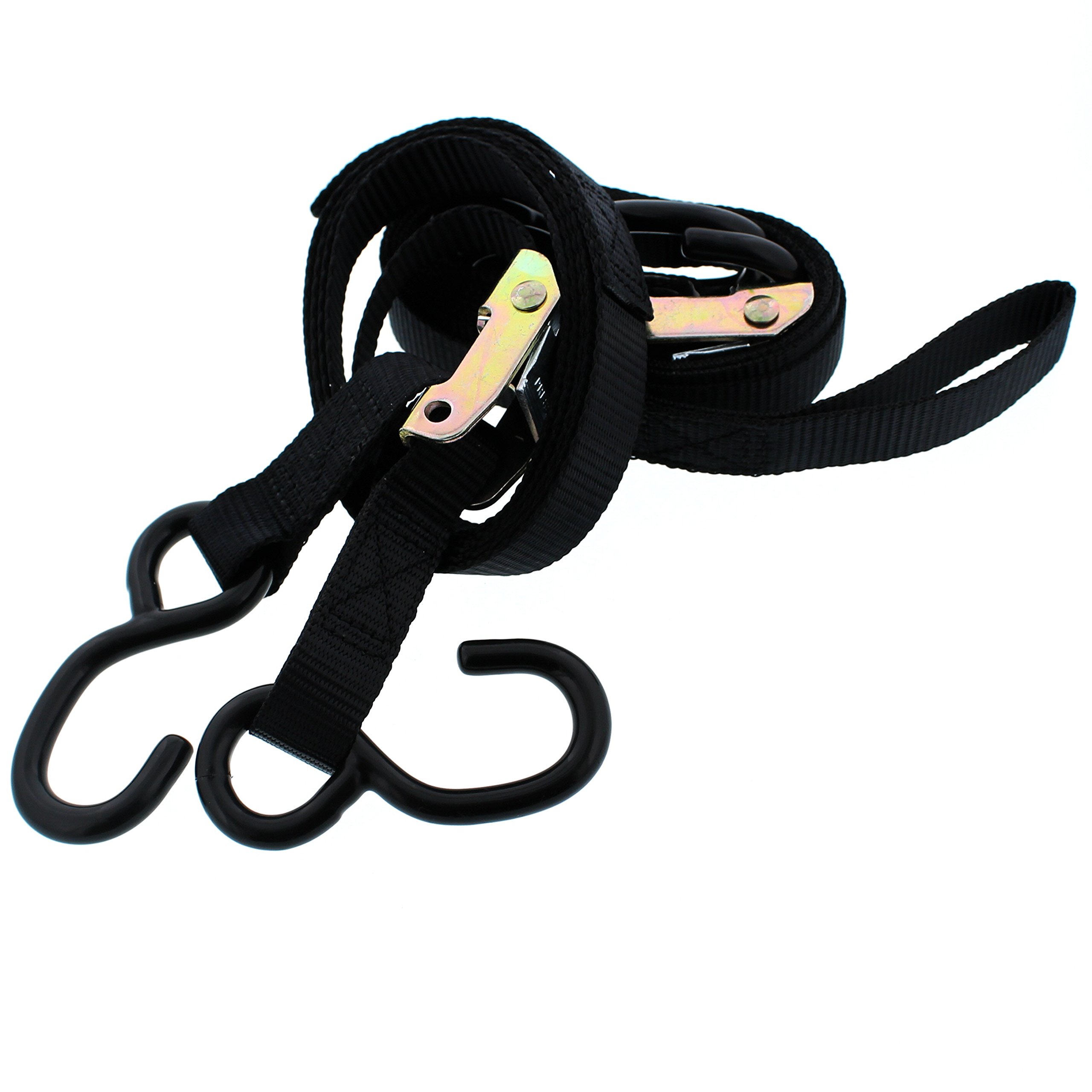 Race-Driven Cambuckle Tie Down Straps ATV MX Motorcycle Dirtbike Strap - Black