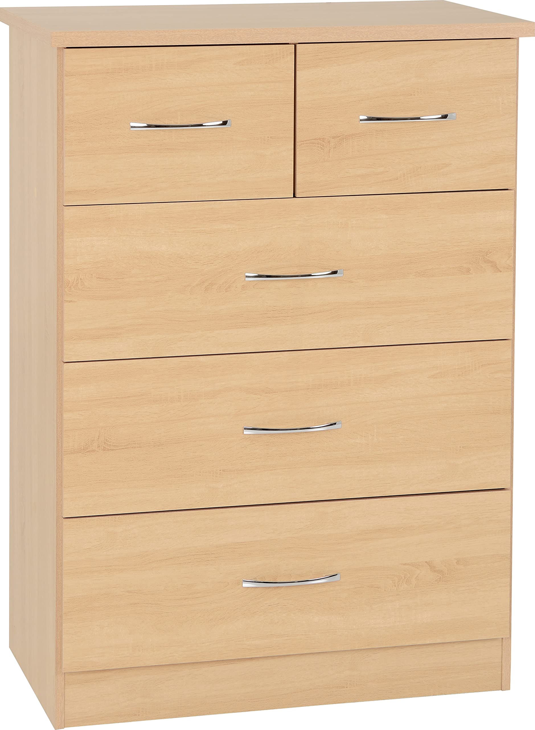 Seconique Nevada 3+2 Drawer Chest In Sonoma Oak Effect from B&Q
