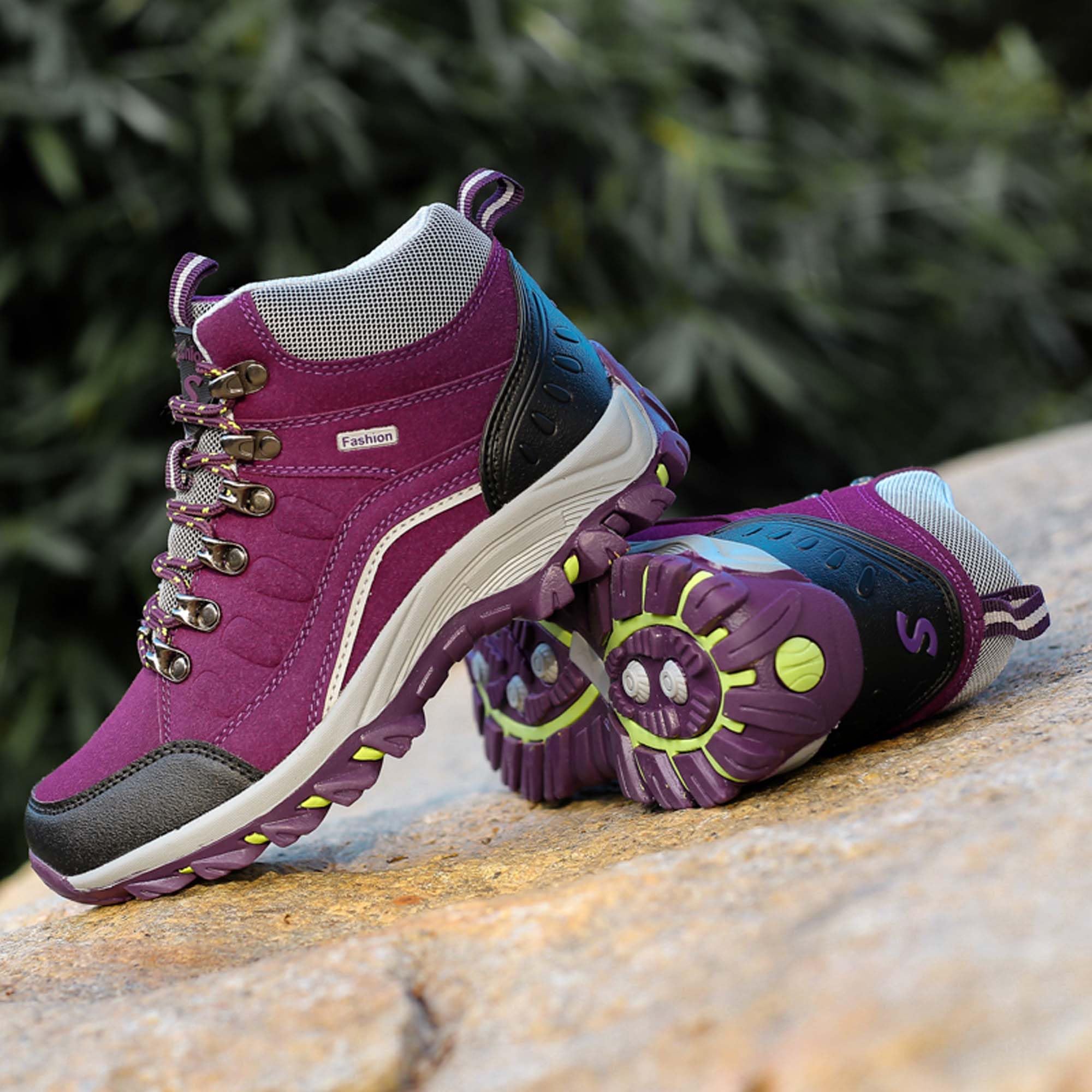 EKSMA Zimowe męskie buty turystyczne w dużych rozmiarach z pluszową izolacją, bawełna outdoorowa, w podróż, lekkie buty trekkingowe, Fioletowy, 40 EU
