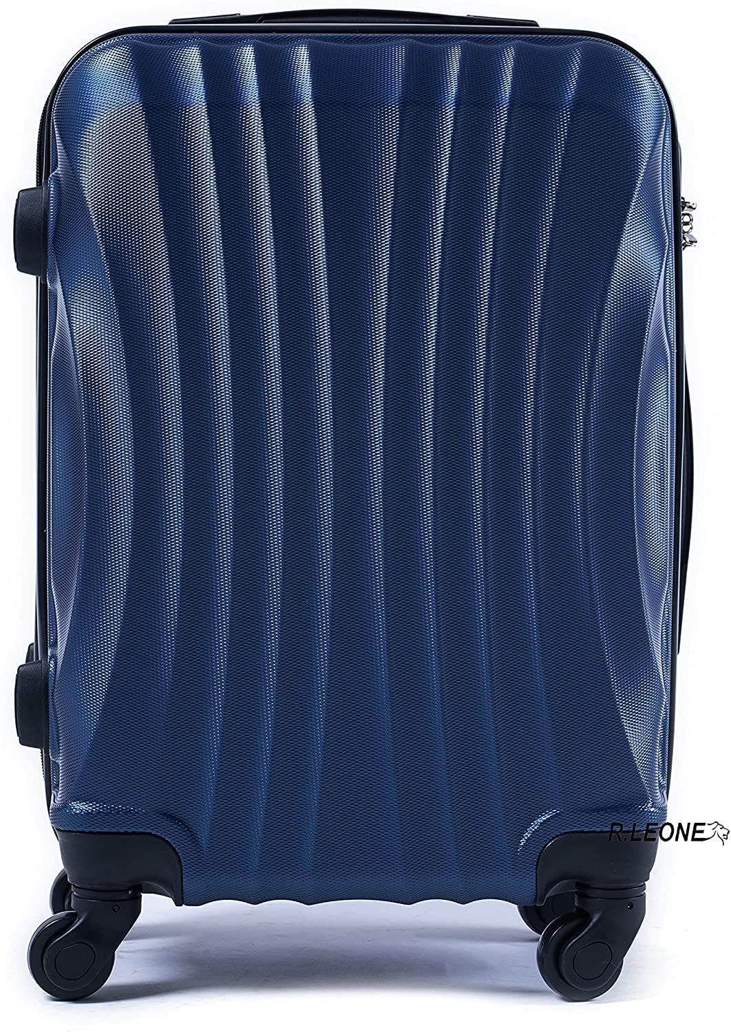 R.Leone Valigia 55x40x20 cm Bagaglio a mano 4 Ruote smontabile 60x40x20 Capienza Massima Trolley in ABS adatto Ryanair, Easyjet, Wizzair, Iberia, Lufthansa, Tui, Vueling (Lilla, 2037Max 55x40x20Cm)