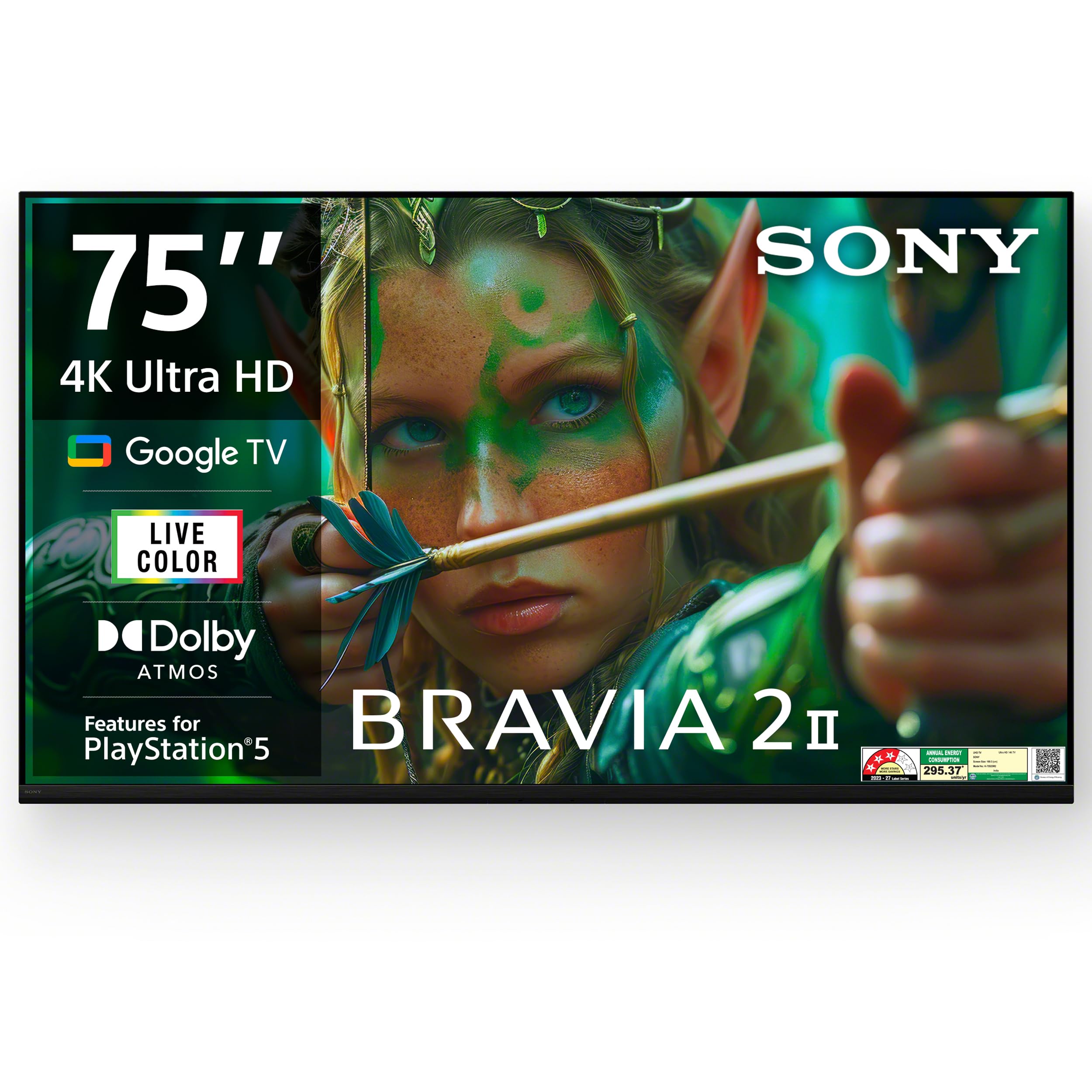 Sony 189 cm (75 inches) BRAVIA 2M2 Series 4K Ultra HD Smart LED Google TV K-75S25M2