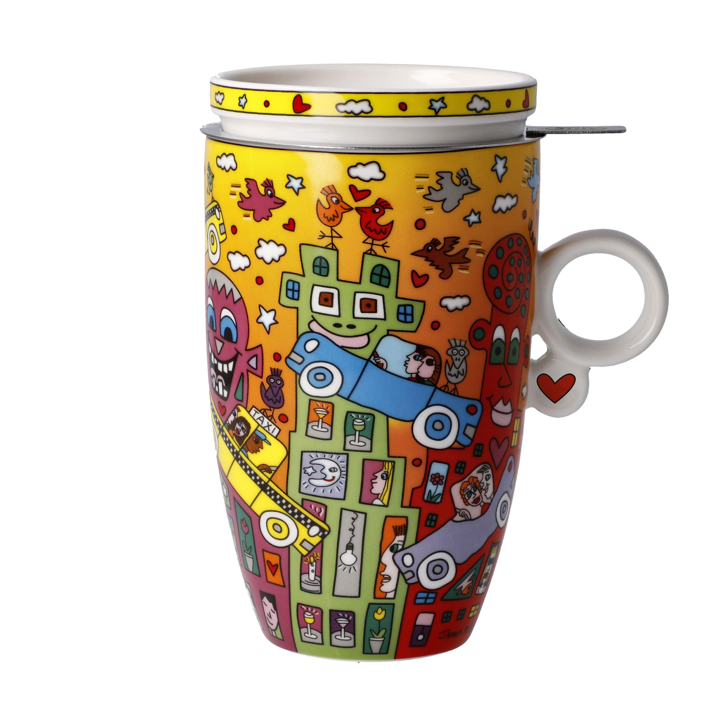 Goebel Teetasse James Rizzi – Not Getting Around the Traffic