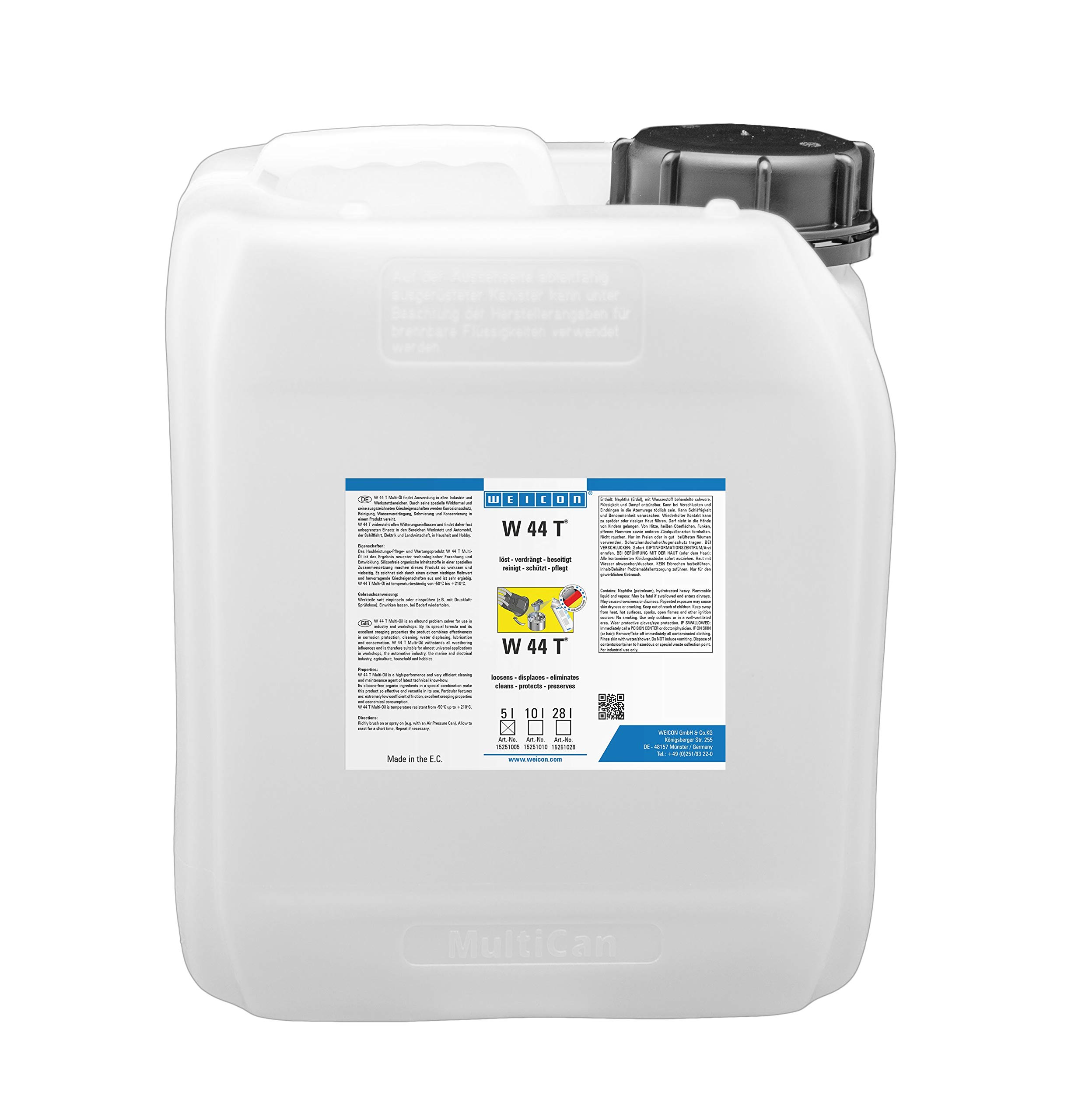 Weicon W 44 T | 5 L | Aceite Multifuncional con Efecto múltiple