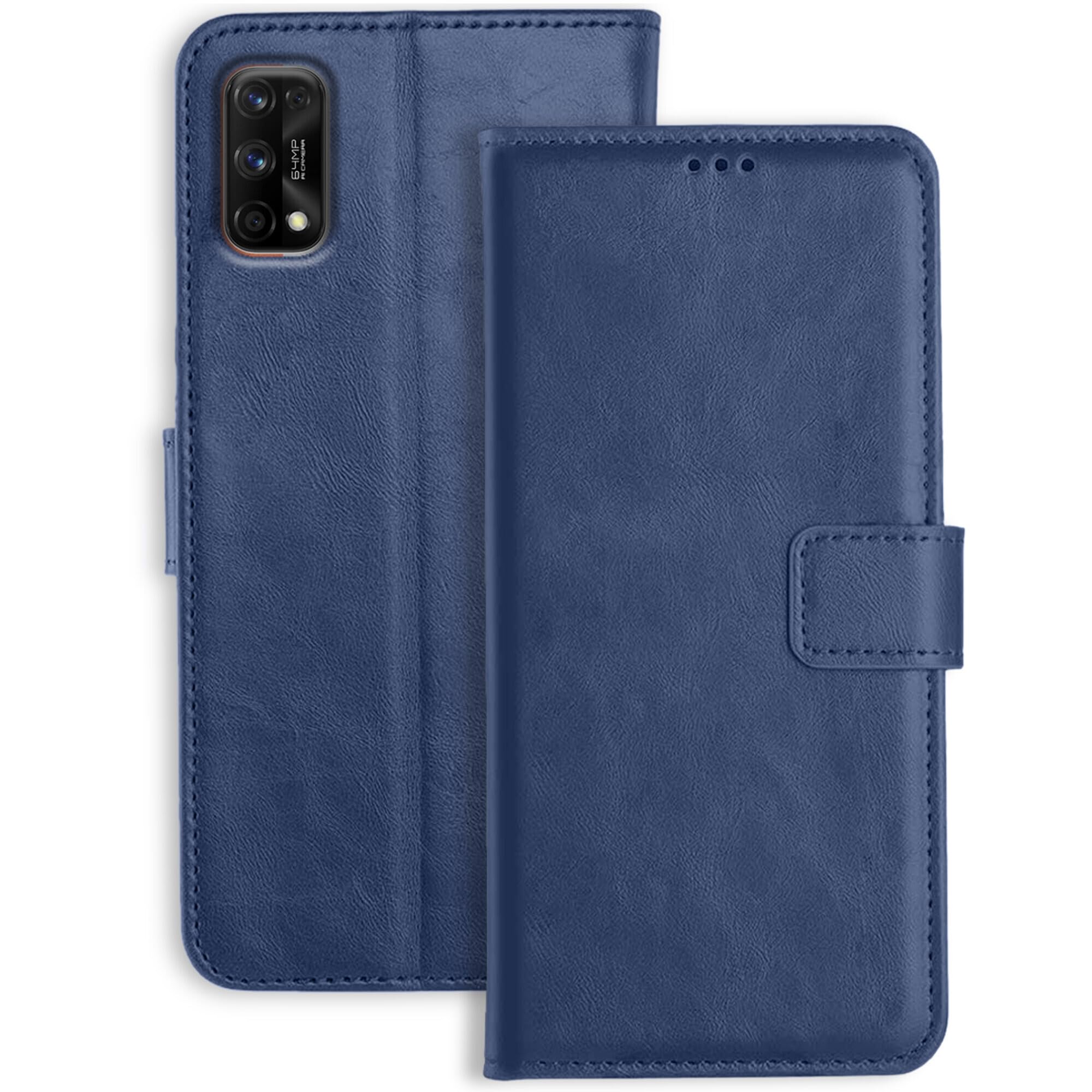 UbrosNetwork Realme 7 Pro Flip Cover | Leather Finish | Inside Pockets & Stand | Shockproof Wallet Style Magnetic Closure Back Cover Case for Realme 7 Pro (Blue) (B0951WR436) Amazon Price History, Amazon Price Tracker