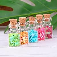 Vista 7 de MaxMau 100 pcs 2ml Mini Tiny Clear Glass Jars with Cork Stoppers Small Glass Bottles Tiny Vials for Arts Crafts DIY Projects Wedding Party Favors