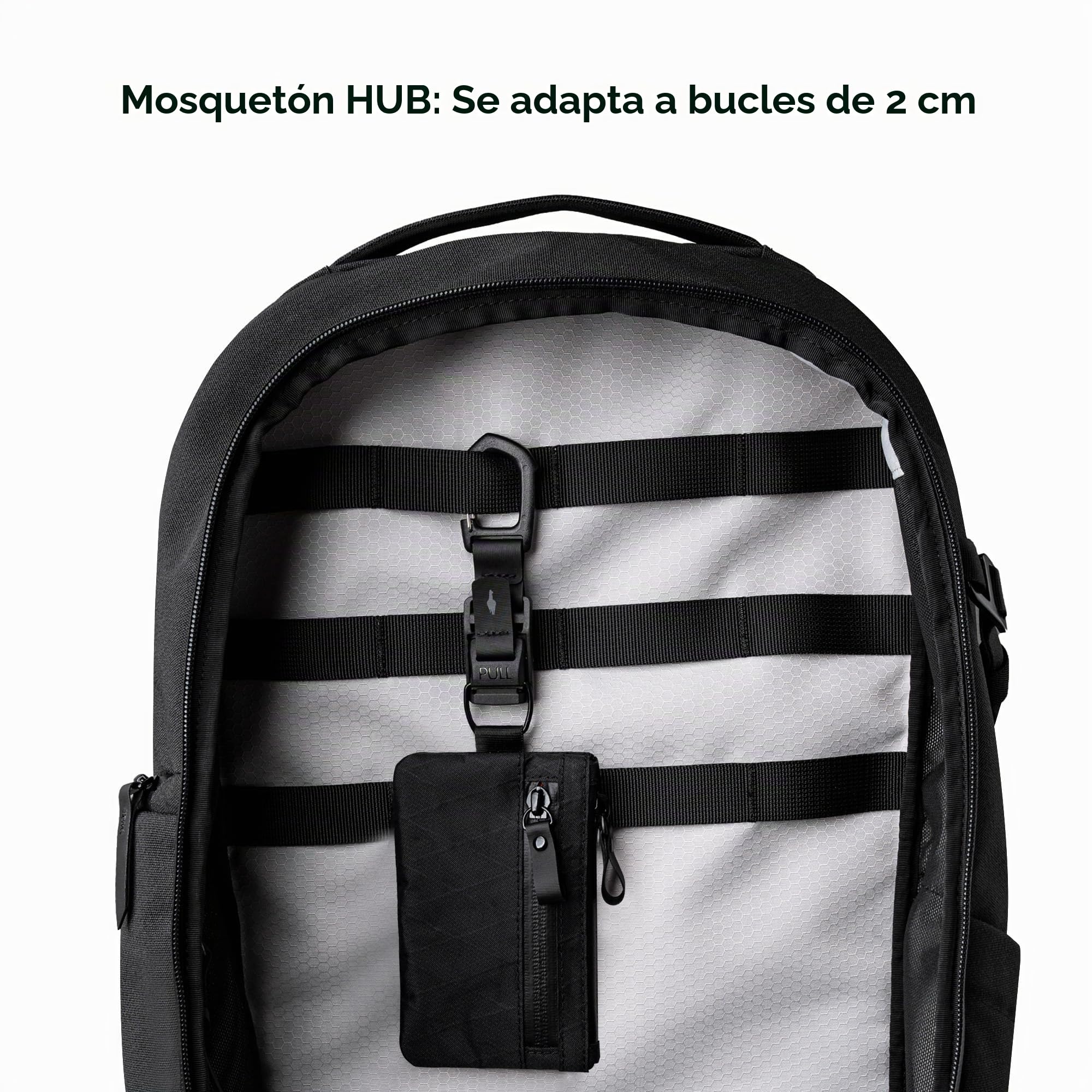 ALPAKA HUB Carabiner – Mosquetón EDC Magnético | Versión Pro también disponible, liberación rápida, compatible con sistema HUB, para bolsa y cinturón, accesorios tácticos