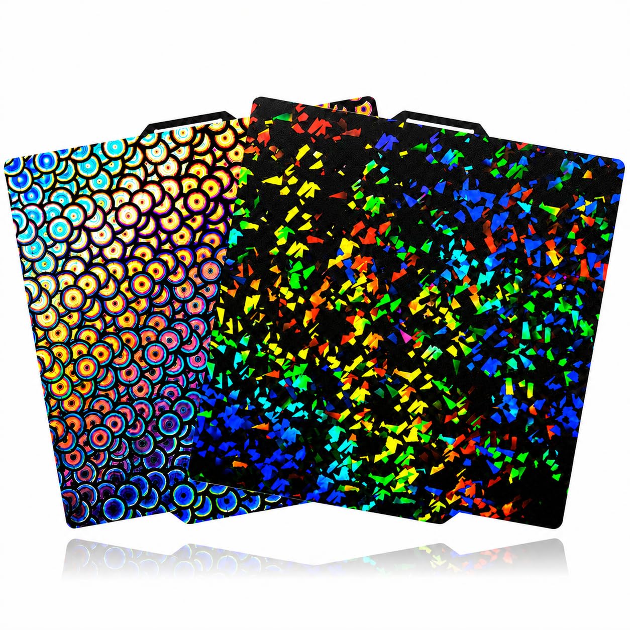 Build Plate for Bambu Lab X1 X1C X1E P1P P1S A1 - Rainbow Confetti PEF+Kaleidoscope PEY Smooth Double Sided Textured PEF+PEY Spring Steel Sheet Flexible Plate for Bambu Lab 3D Printer 257x257mm-image-15