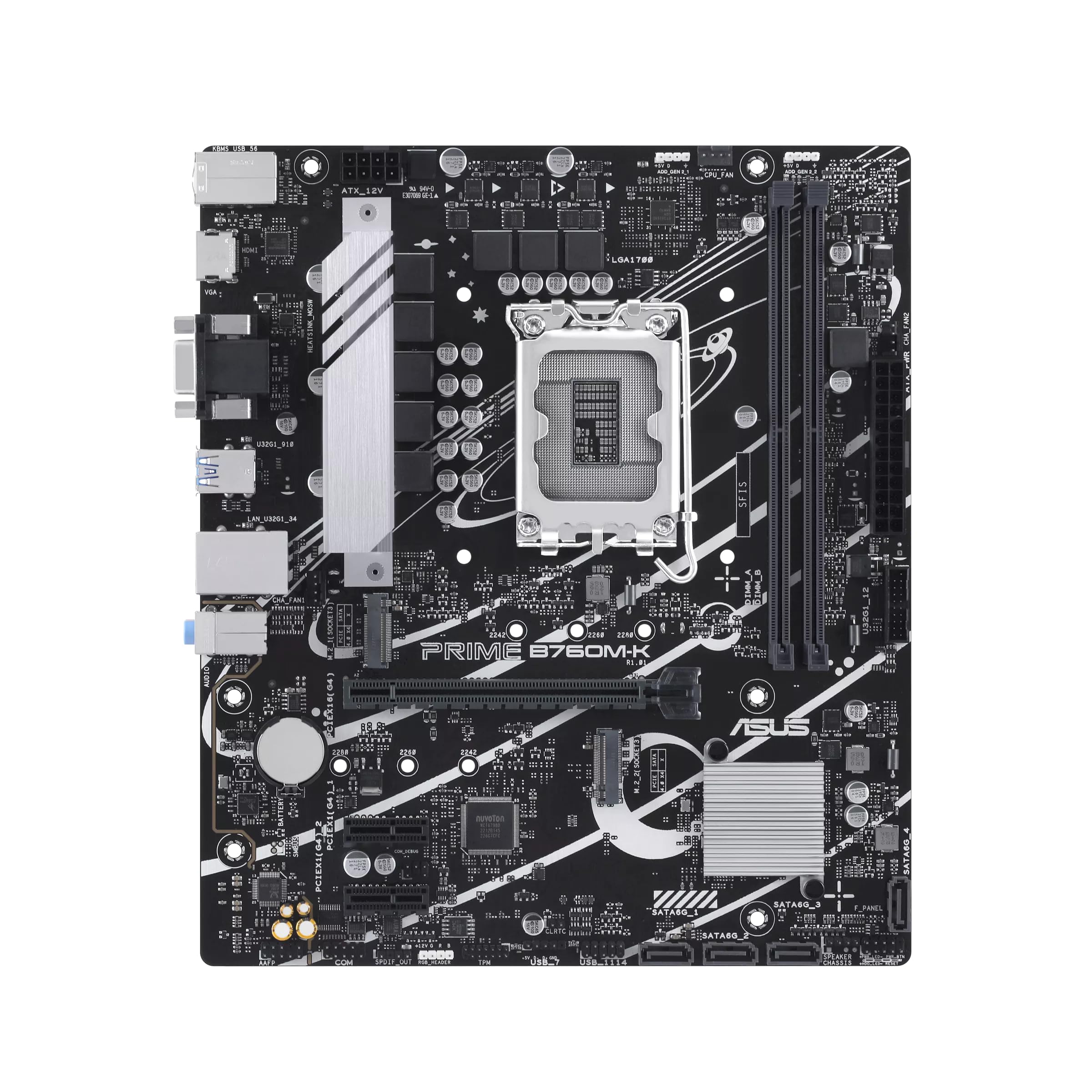 ASUS Prime B760M-K-CSM, an Intel® B760 LGA 1700 mATX Motherboard with PCIe 4.0, Two PCIe 4.0 M.2 Slots, DDR5, Realtek 2.5Gb Ethernet, VGA, HDMI™, SATA 6 Gbps, Front USB 3.2 Gen 1, Aura Sync-image-41