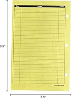 Vista 5 de Carpeta amarilla de tarjetas de perfil de cliente, libro de registro de clientes para estilista (100 por paquete, 5.5 x 8.5 pulgadas), tarjetas