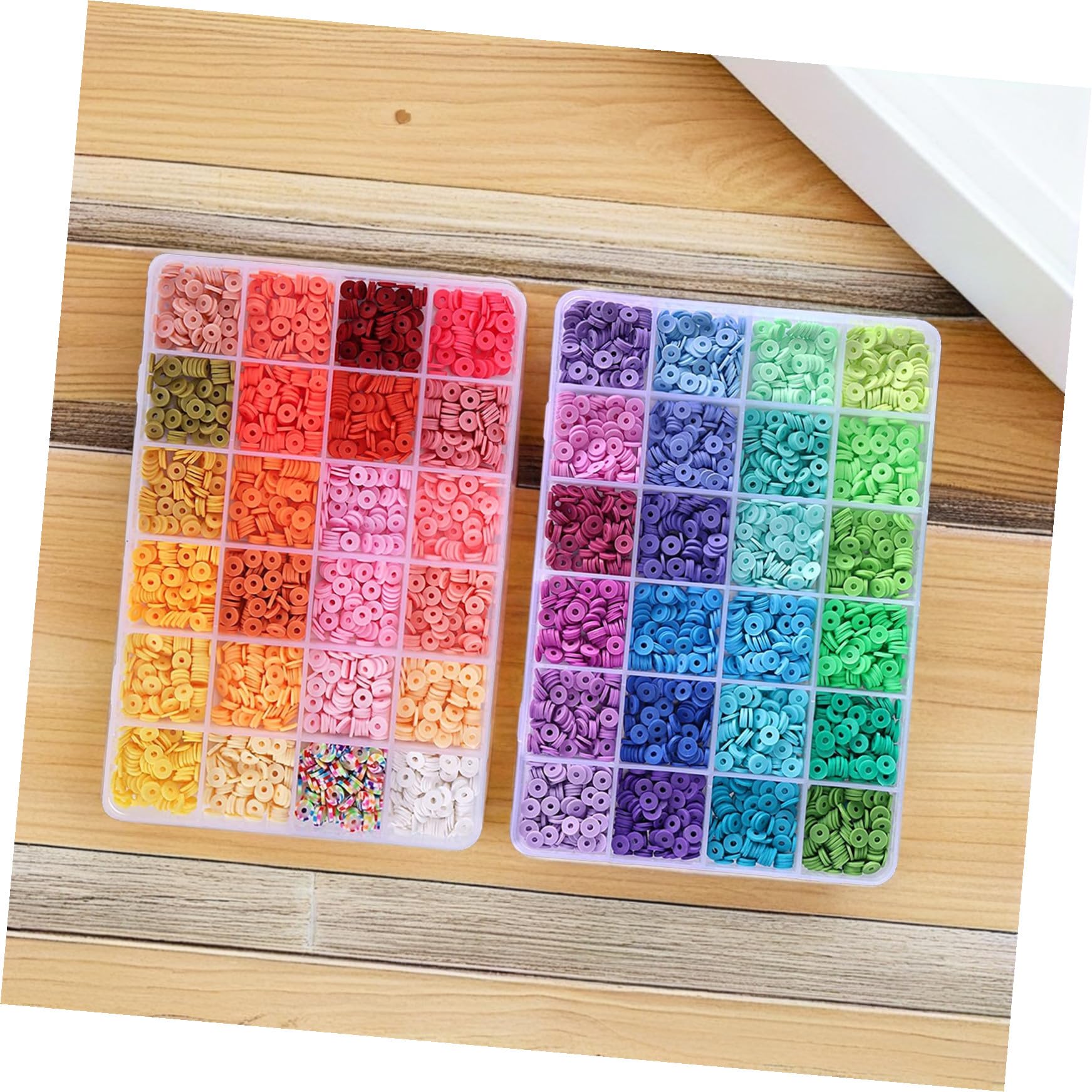 Homoyoyo 1 Juego Kit Para Hacer Pulseras De Cuentas De Arcilla Kits De Cuentas Para Manualidades a Granel Para Joyería Vistoso 100 Piezas Arcilla Polimérica Cepillo De Chica