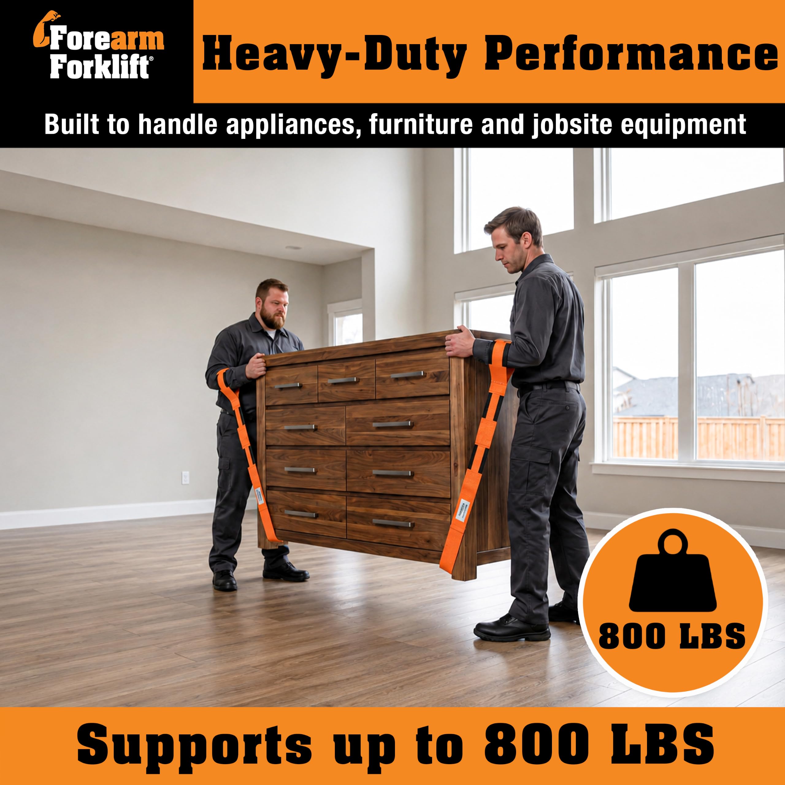 Heavy Duty Furniture Moving Straps - 800 lb Capacity -4