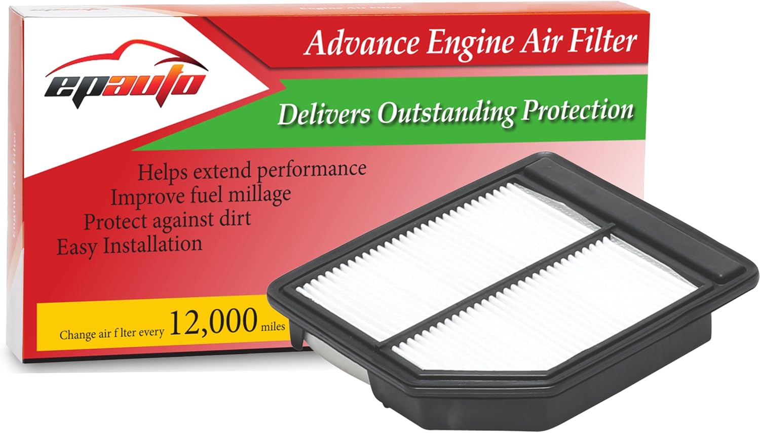 EPAuto GP165 (CA10165) Replacement for Honda Rigid Panel Engine Air