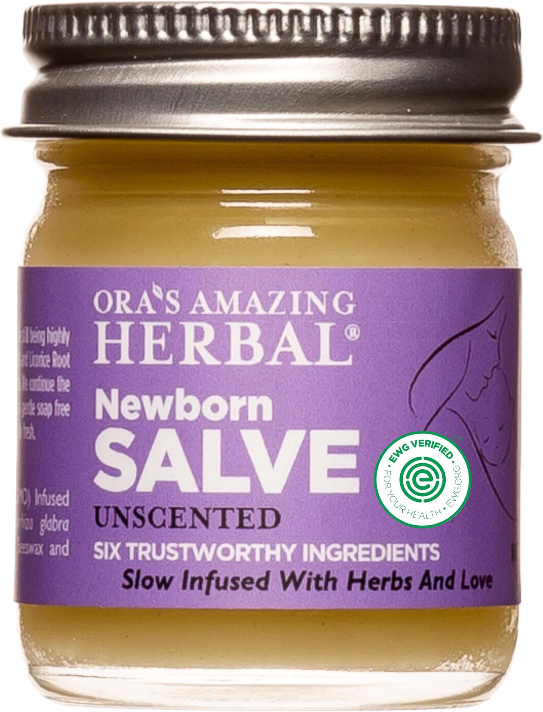 Ora's amazing Herbal, Newborn Salve, Diaper Rash Cream, Calendula Baby Balm, EWG Verified Baby Ointment, Acne Eczema, Butt Cream, Infant Massage, Natural Paraben Free, Good for Sensitive Skin 1 oz