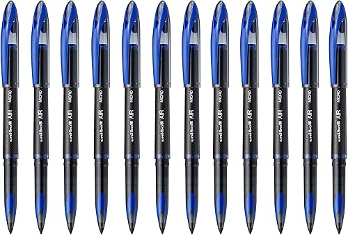 Vista 10 de uni-ball UB-188-M Micro Air Rollerball Plumas. Punta premium de 0.020 in para escritura a mano súper suave. Escribe como una pluma estilográfica.