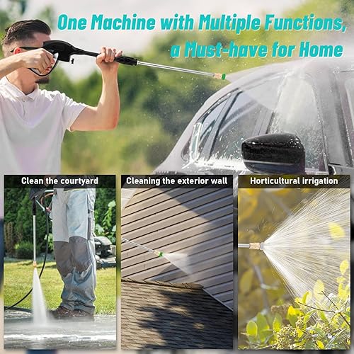 Miniatura 5 de Homdox Lavadora a presión de gas 4000PSI 2.6GPM Lavadora a gas 208CC Lavadora eléctrica a gas con manguera de 25 pies, lavadora a presión de