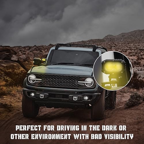 Miniatura 5 de Seven Sparta Soportes de montaje de luces de zanja todoterreno de doble pilar A compatibles con accesorios Ford Bronco de 24 puertas 2021 2022 2023