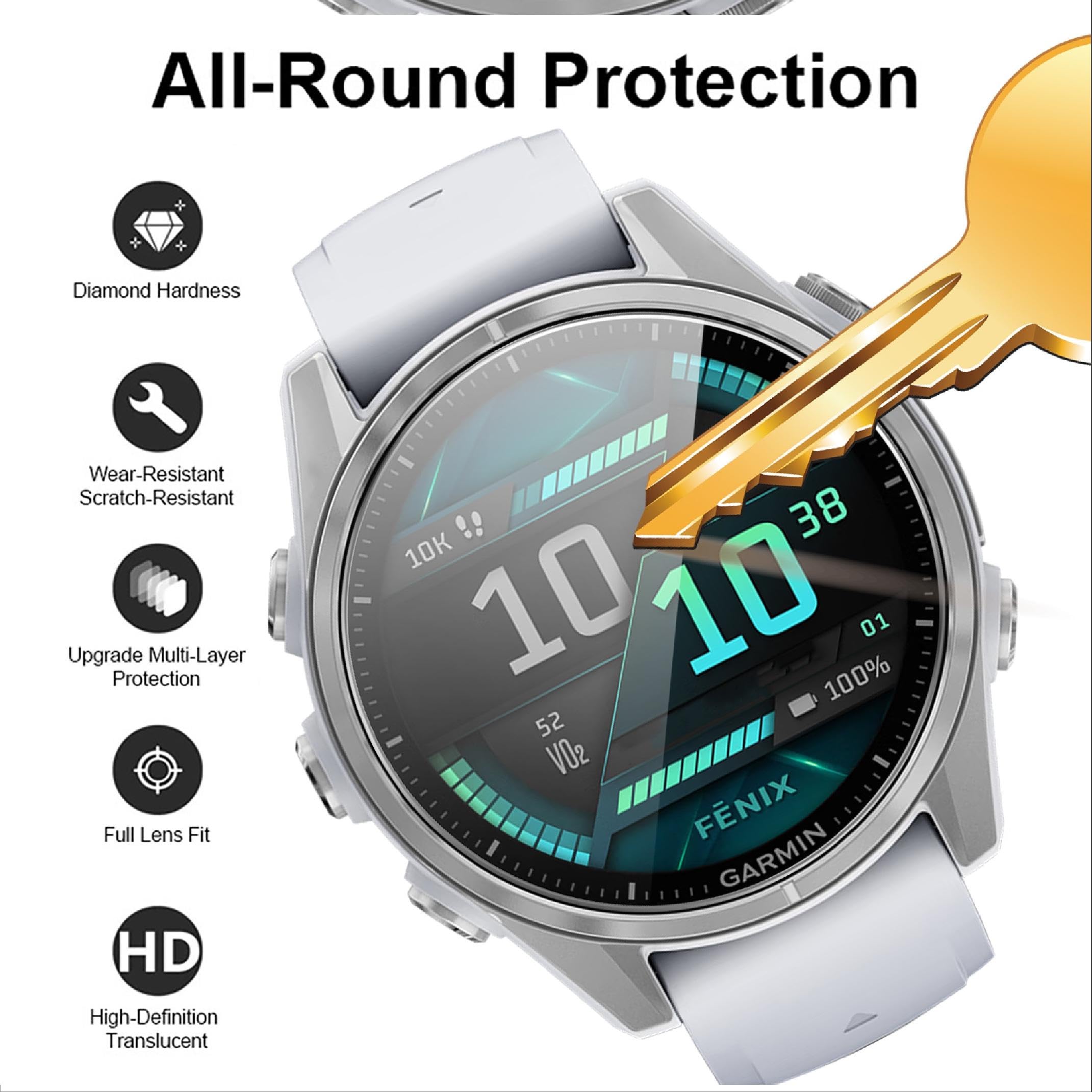 GIOPUEY Protection Écran Pour Garmin Fenix 8 Pro AMOLED 51MM