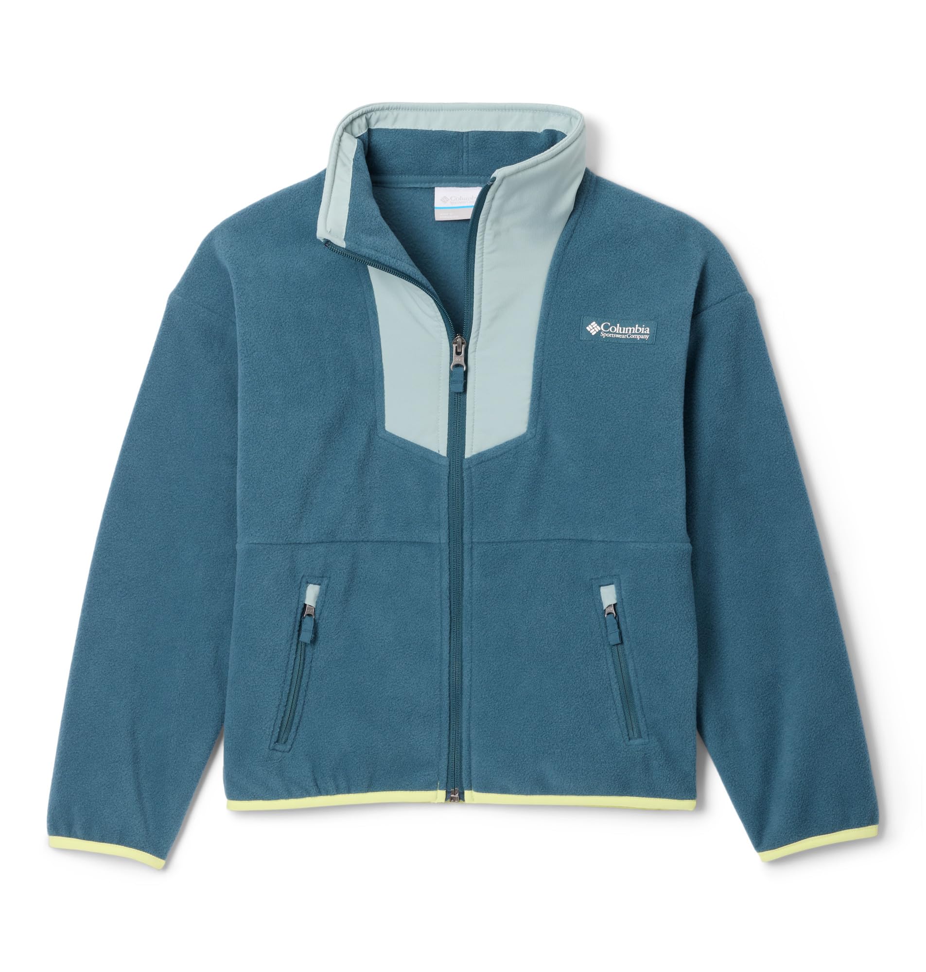 Columbia Youth Sequoia Grove Full Zip Fleece, Full Zip Fleece Jacket, Everblue/Crushed Blue, Small