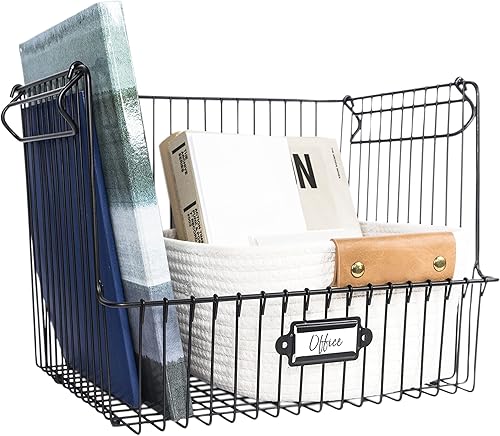 Spectrum Diversified Vintage Living - Cesta apilable grande para almacenamiento y organización en el hogar disponible en Yaxa Venezuela