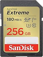 SanDisk 256GB Extreme SDXC UHS-I Card - 180MB/s Read, 130MB/s Write, V30 U3 for 4K UHD Video & Burst Photos
