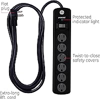 Vista 48 de GE Protector SurGE de 6 tomas, cable de extensión de 15 pies
